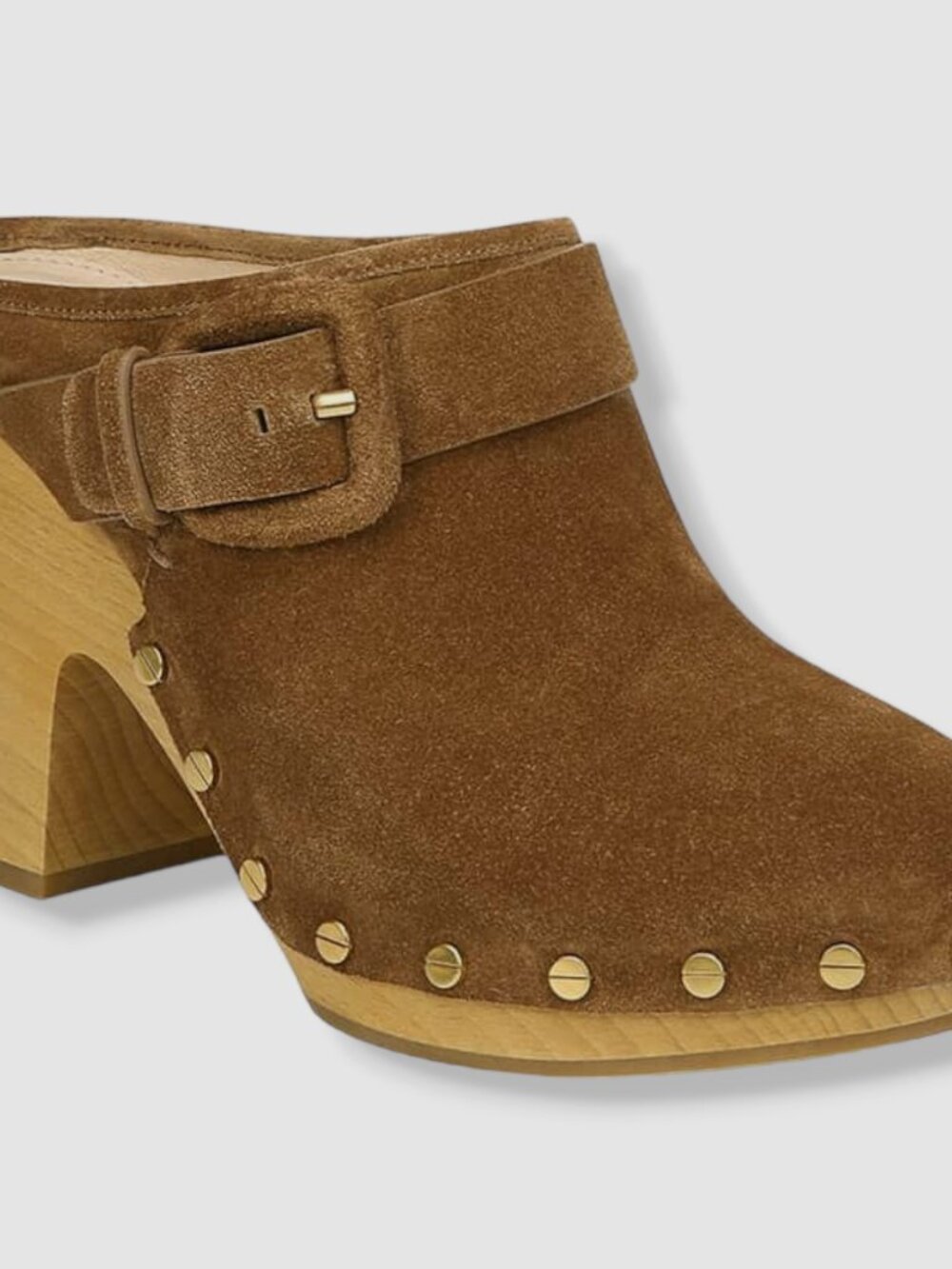 Veronica Beard Women's Brown Dacey Buckled Strap Clogs Shoes Size 10M